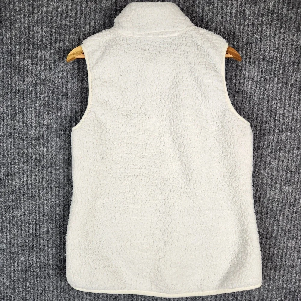 Nebraska Cornhuskers Vest Sherpa Fleece White Womens Large NCAA Full Zip - Picture 4 of 9